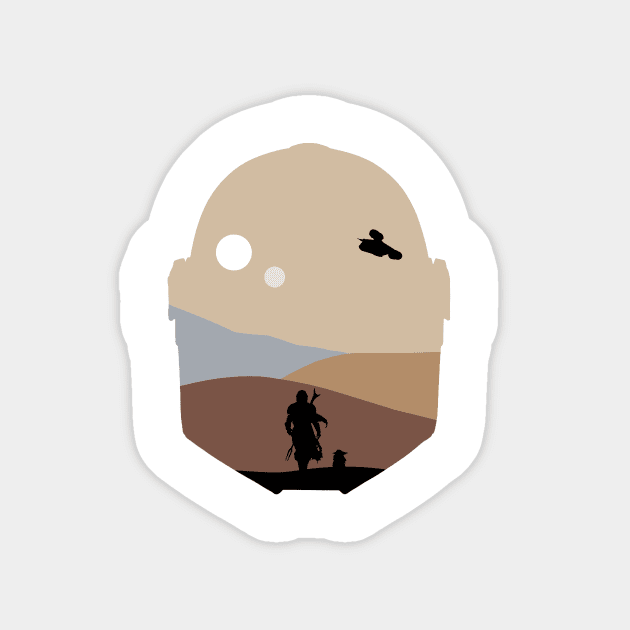 the lone space ranger and child Sticker by Cmmndo_Sev